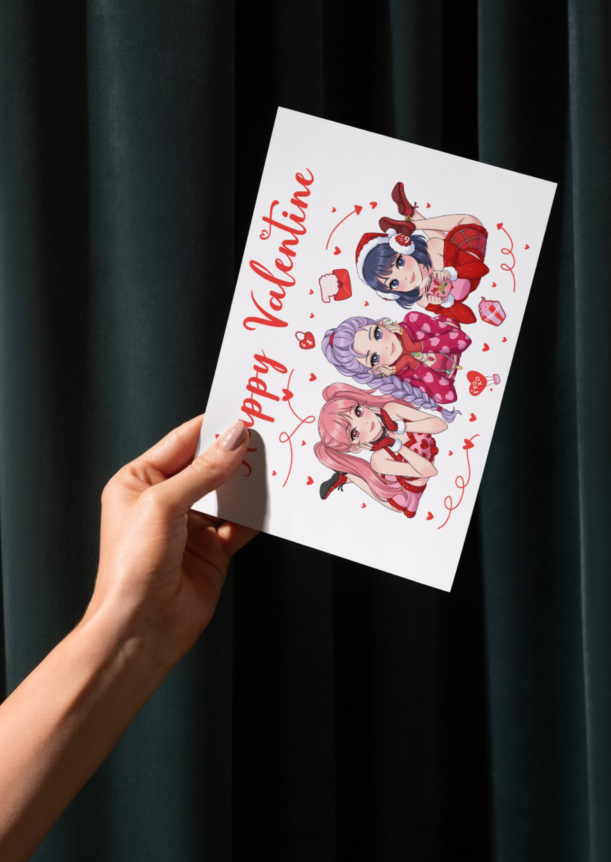 Kpop Demon Hunter Valentines Day Cards Mystery pack of 5 cards