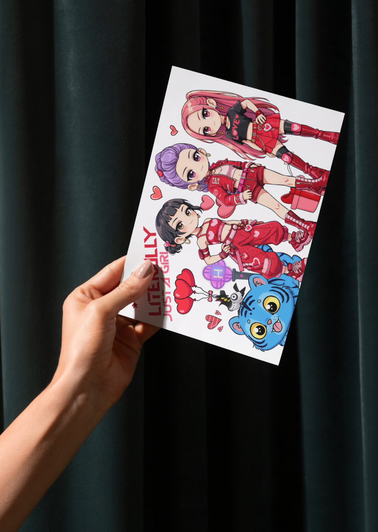 Kpop Demon Hunter Valentines Day Cards Mystery pack of 5 cards