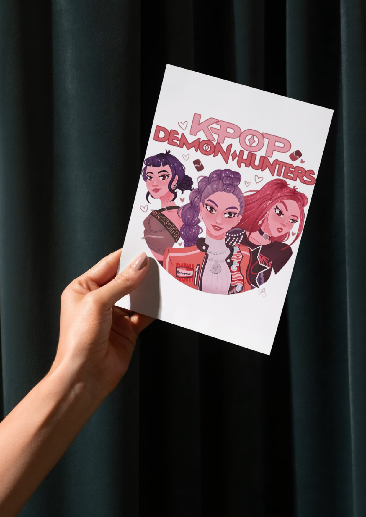 Kpop Demon Hunter Valentines Day Cards Mystery pack of 5 cards