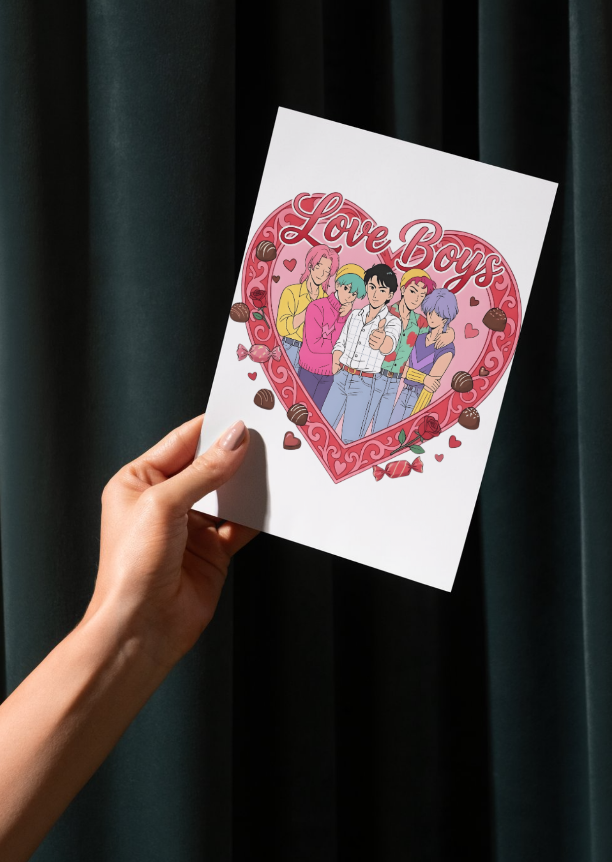 Kpop Demon Hunter Valentines Day Cards Mystery pack of 5 cards