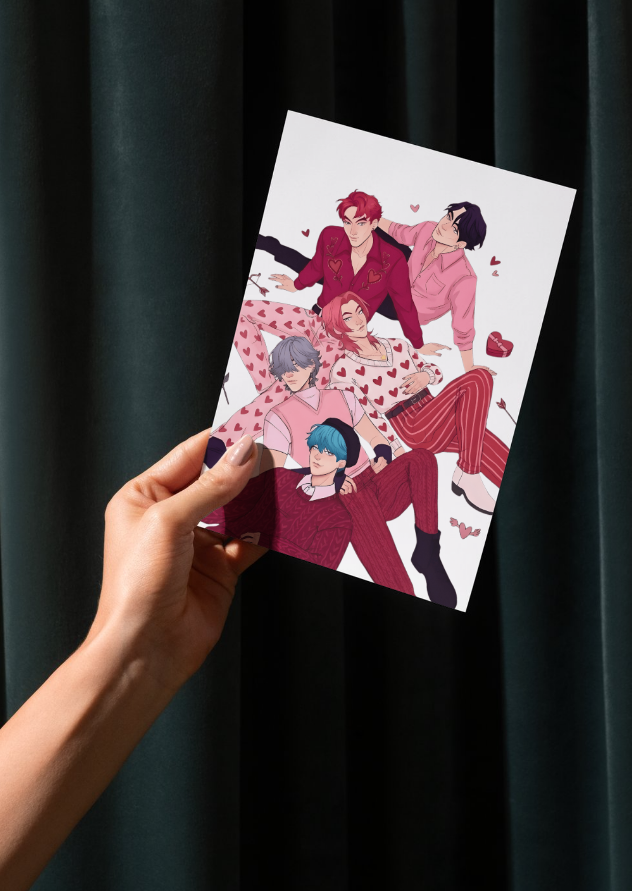 Kpop Demon Hunter Valentines Day Cards Mystery pack of 5 cards