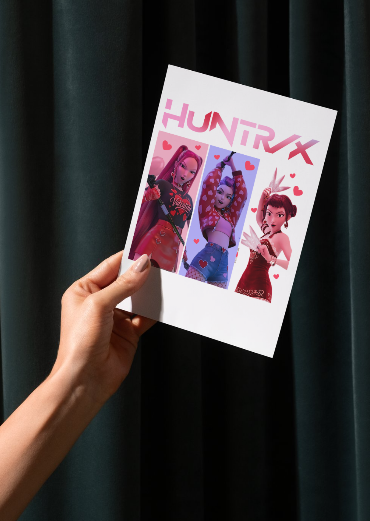 Kpop Demon Hunter Valentines Day Cards Mystery pack of 5 cards