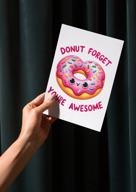 Donut valentines day card