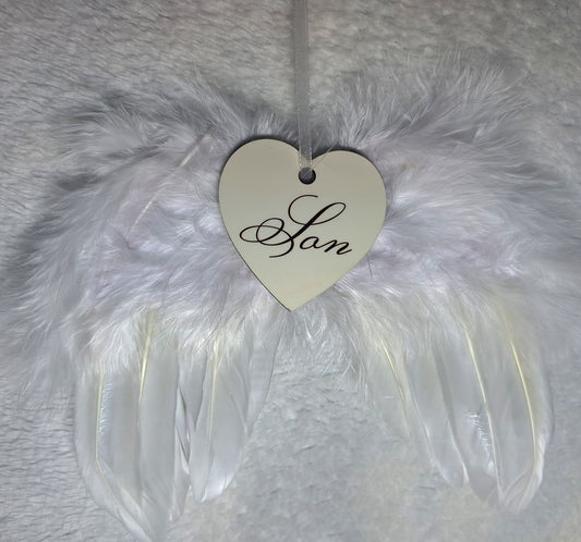 Angel wings hanging ornament