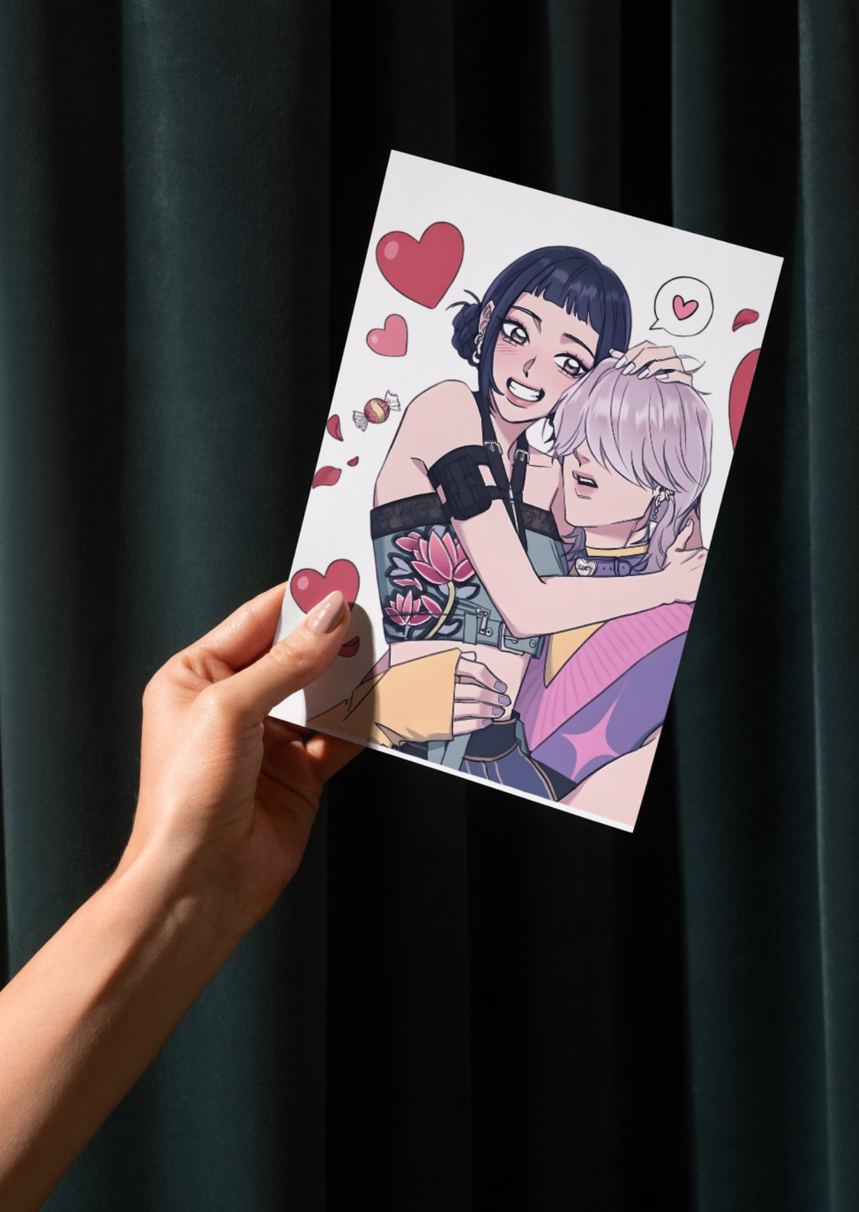 Kpop Demon Hunter Valentines Day Cards Mystery pack of 5 cards
