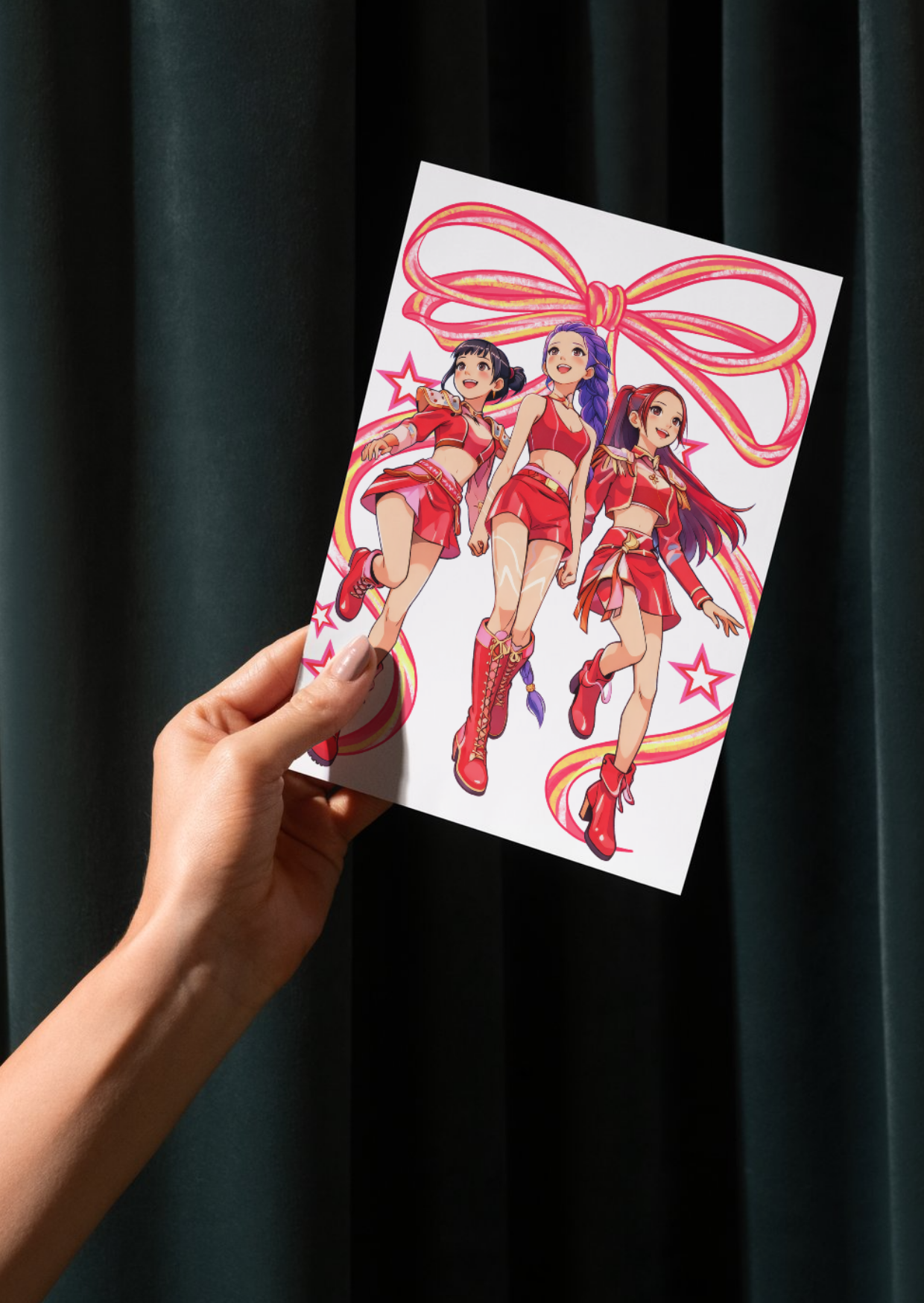Kpop Demon Hunter Valentines Day Cards Mystery pack of 5 cards