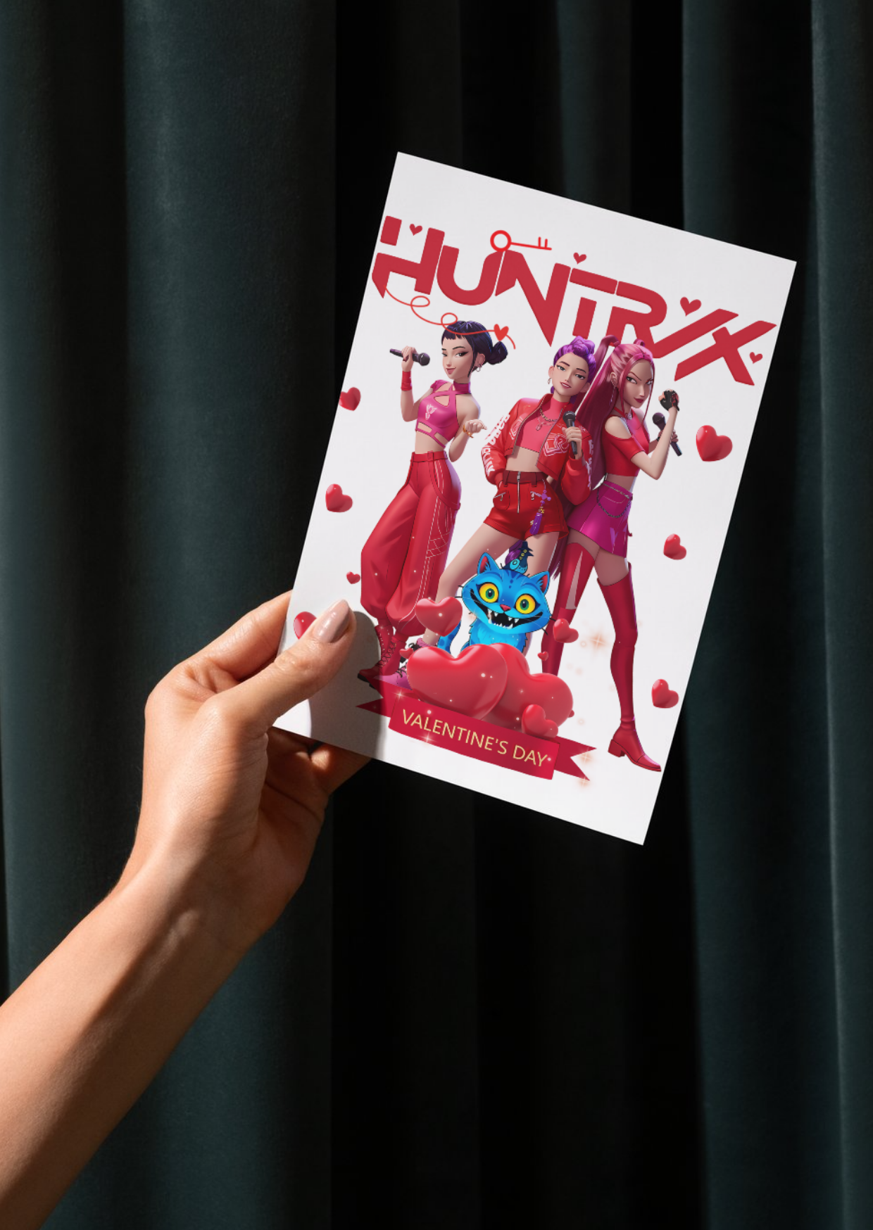 Kpop Demon Hunter Valentines Day Cards Mystery pack of 5 cards
