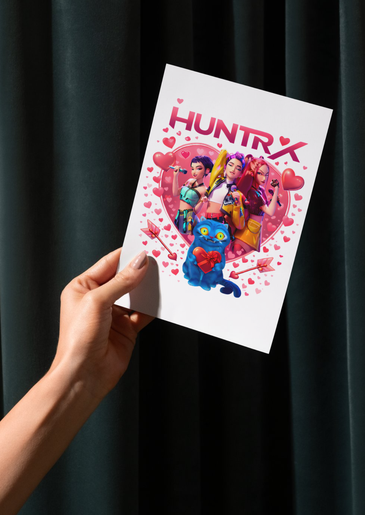 Kpop Demon Hunter Valentines Day Cards Mystery pack of 5 cards